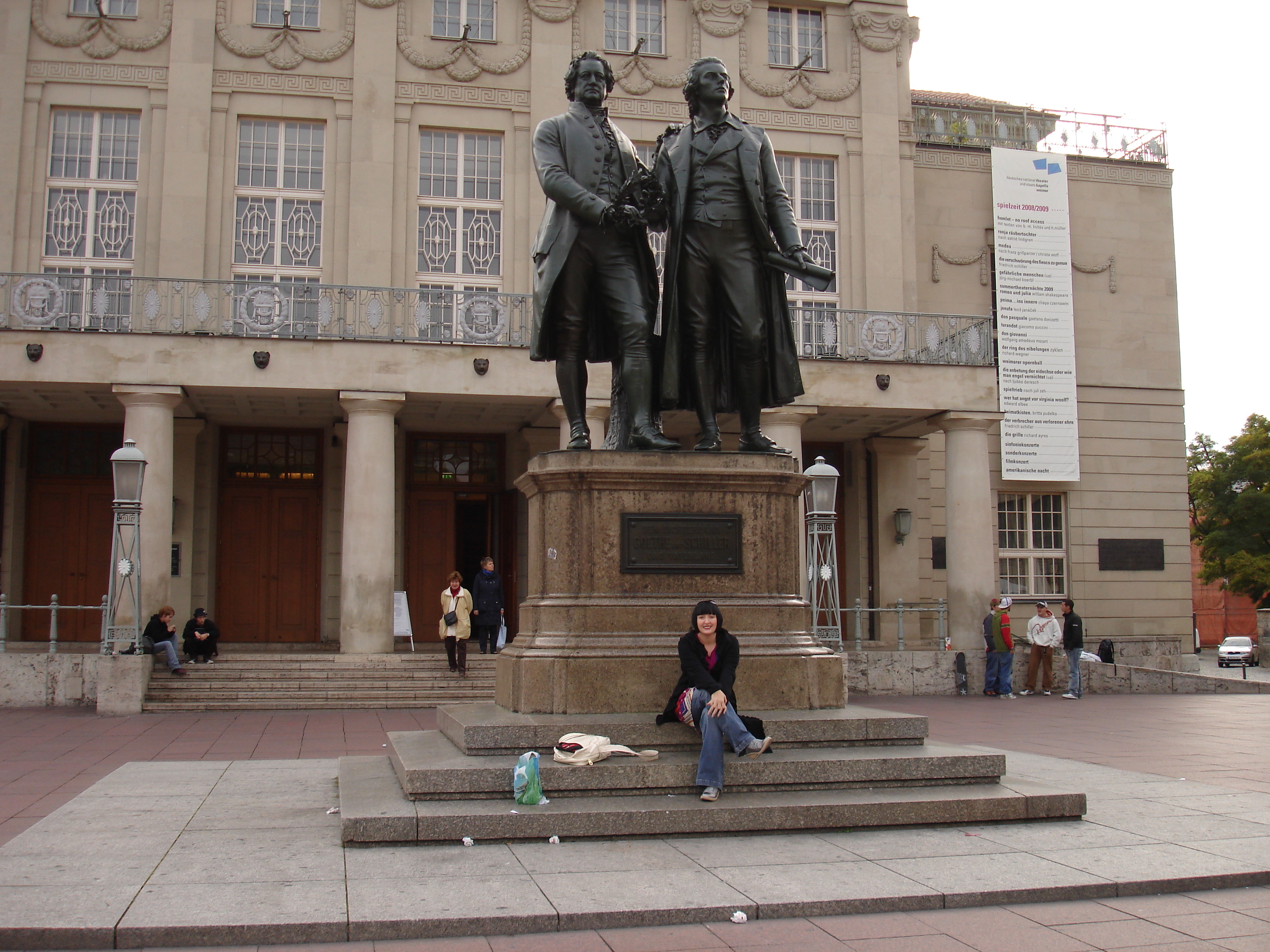 German national poets Goethe and Schiller in Weimar